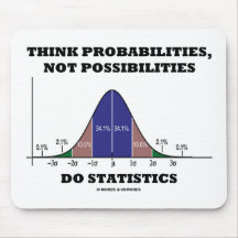 Think Probabilities, Not Possibilities Statistics Mouse Pad