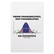 Think Probabilities, Not Possibilities Statistics Stationery Paper