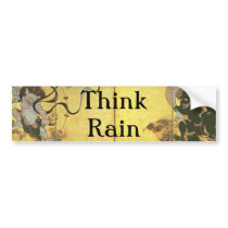 Think Rain Japanese Rain Gods Bumper Stickers