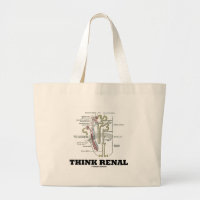 Think Renal (Kidney Nephron) Jumbo Tote Bag