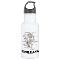 Think Renal (Nephron Anatomy Illustration) 18oz Water Bottle