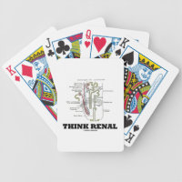 Think Renal (Nephron Anatomy Illustration) Bicycle Playing Cards