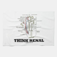 Think Renal (Nephron Anatomy Illustration) Hand Towels
