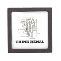Think Renal (Nephron Anatomy Illustration) Premium Trinket Box