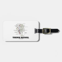 Think Renal (Nephron Anatomy Illustration) Tag For Bags