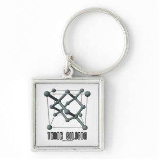 Think Silicon (Silicon Crystal Structure) keychain