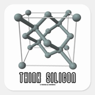 Think Silicon (Silicon Crystal Structure) Sticker