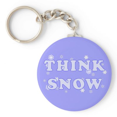 Think Snow Keychain