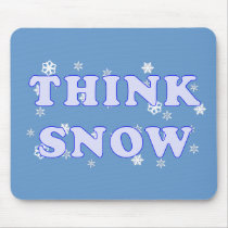 Think Snow Mousepad by MidnightAkita Think Snow Mousepad