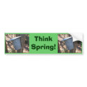 Think Spring Maple Syrup Buckets Bumper Sticker bumper stickers