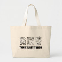 Think Substitution (Jules Verne Runic Cryptogram) Canvas Bag