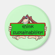 think sustainability fridge magnets