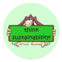 think sustainability sticker
