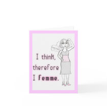 think-therefore-femme - note cards by paperbagcouture think-therefore-femme - note cards