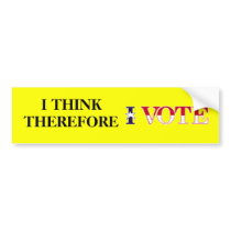 Think Vote bumper stickers