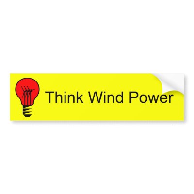 Think Wind Power Bumper Stickers by lonvig