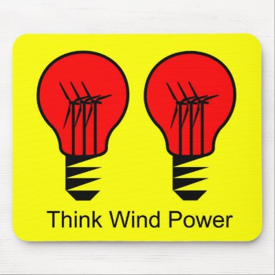 Think Wind Power Mouse Pad by lonvig