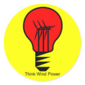 Think Wind Power stickers