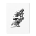 thinker postcard
