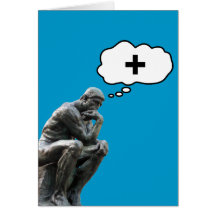 Thinker Statue - Think Positive Card
