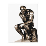 thinker without background 2 post card
