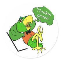 Thinkin' Green stickers