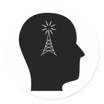 Thinking About Amateur Radio Round Sticker