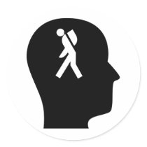 Thinking About Backpacking Round Sticker