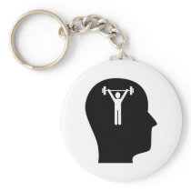 Thinking About Exercise Key Chain