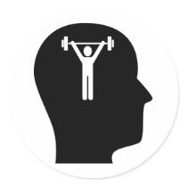 Thinking About Exercise Sticker