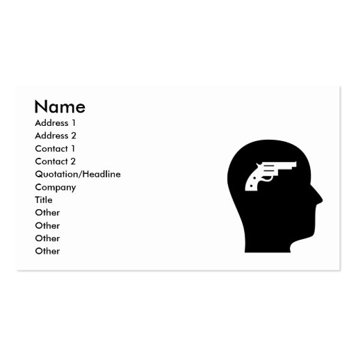 Thinking About Guns Business Cards (front side)