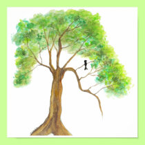Thinking About Spring Original Art Painting Poster posters