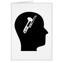 Thinking About Trombone Greeting Cards