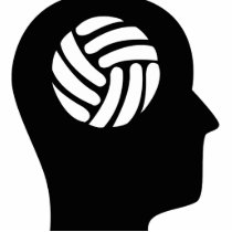 Thinking About Volleyball Acrylic Cut Out