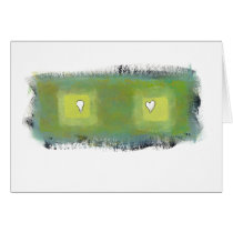 Thinking and feeling heart and light bulb art cards