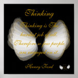 Thinking, By Henry Ford, Poster- Customize