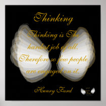 Thinking, By Henry Ford, Poster- Customize