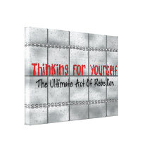 Thinking For Yourself Canvas Print