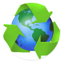 thinking green sticker