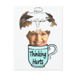 thinking hurts post cards