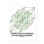 Thinking In Fifth Dimension Can Give A Headache Post Cards