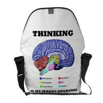 Thinking Is My Modus Operandi (Brain Anatomy) Commuter Bag