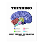 Thinking Is My Modus Operandi (Brain Anatomy) Postcard