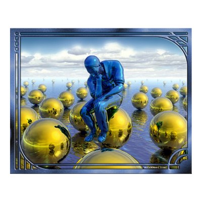 Thinking Man Poster by Rick_Borstelman