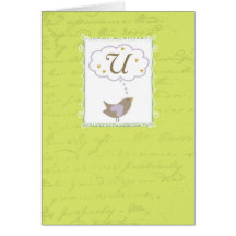 Thinking of "U" with Love Card