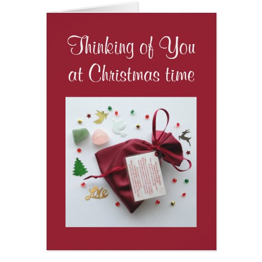 Thinking of You at Christmas Time Sympathy Card  Zazzle