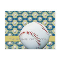Thinking of You Baseball Motif Postcards