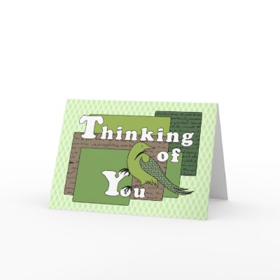 Thinking of You - Bird & Letters Card by mcbonet