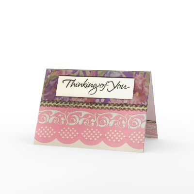Thinking of You Blank Card Template by Kardz4U