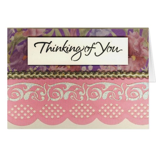 Thinking of You Blank Card Template | Zazzle